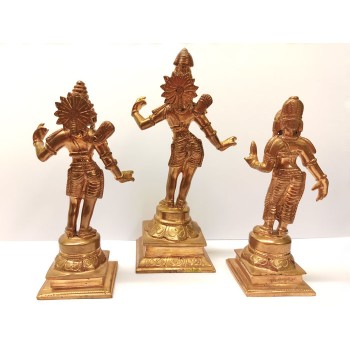 Sita (12,5 cm), Rama (15,5 cm) & Lakshman (13 cm)