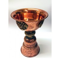 Tibetan Butter Lamp, Copper 