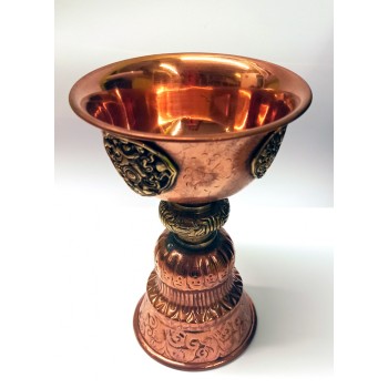 Tibetan Butter Lamp, Copper 