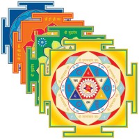 Spirituelle-Yantra-Set (13 Yantras) 18 x 18 cm