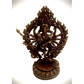 Zwölfarmiger tanzedner Ganesh - 25 cm Zwölfarmiger tanzedner Ganesh - 25 cm